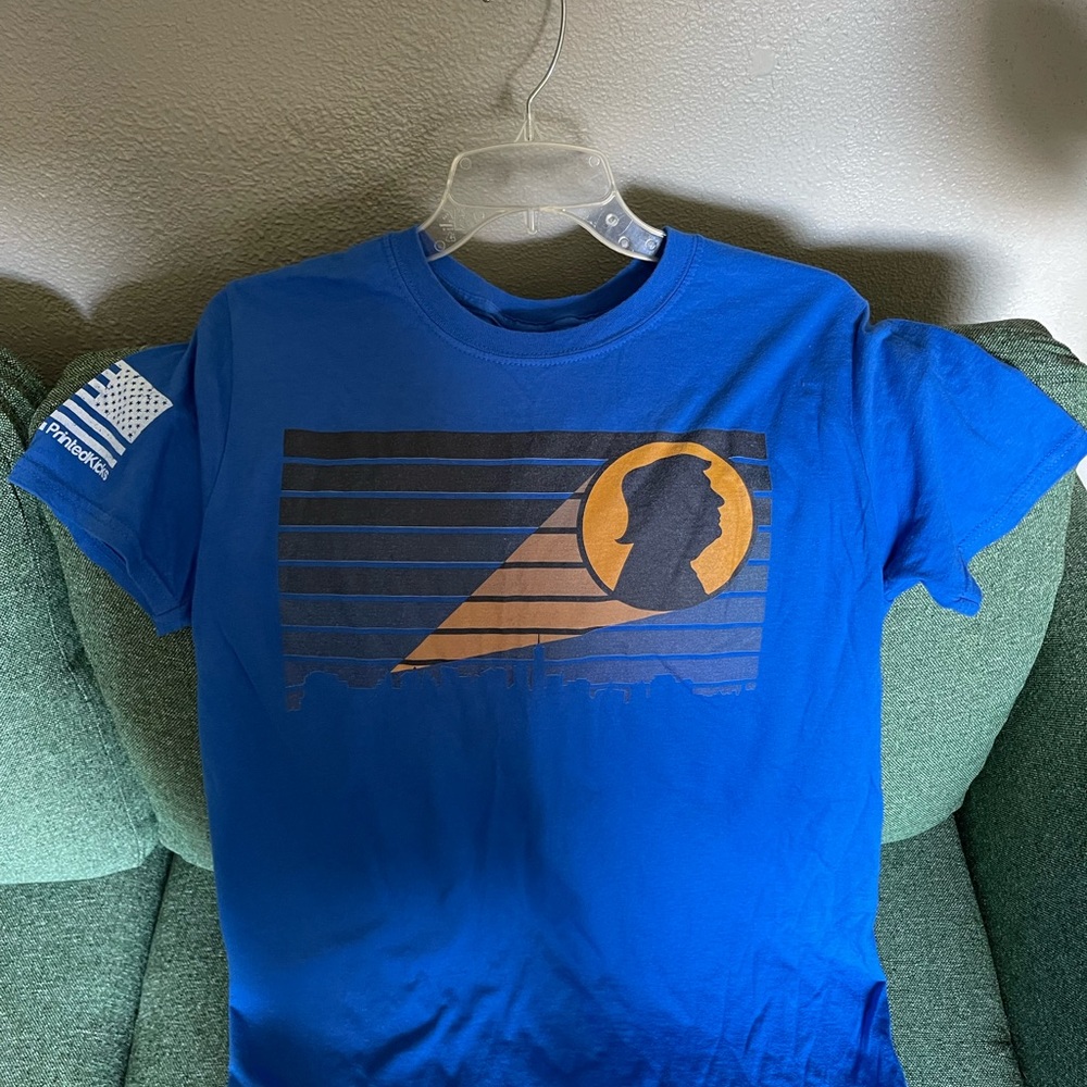Patriotic Blue Graphic T-Shirt